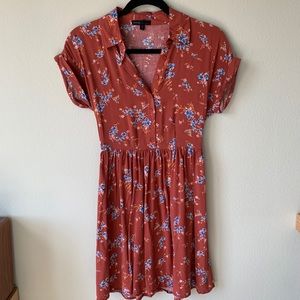Bebop Floral Dress Vintage Button Style